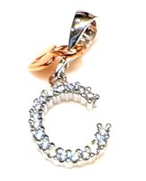 Anhänger Dame ALFABETO in Weißgold Cubic Zirconia C ZIRC P US/Z 0.70 BR